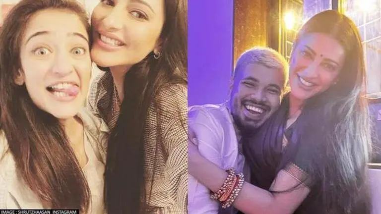 Shruti Haasan shares goofy pics with 'fav humans' Akshara Haasan and Santanu Hazarika Shruti Haasan
