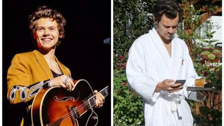 Harry Styles spotted in hotel's bathrobe and slippers at manager Jeff's wedding; See pics Harry Styles