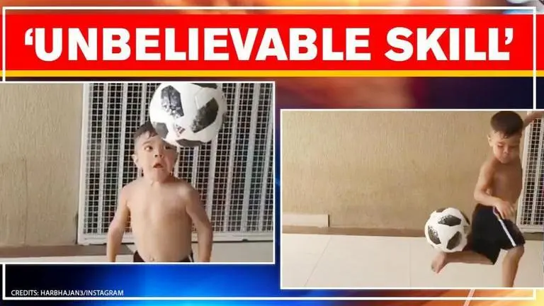 Kid's football skills leave Harbhajan Singh amazed, netizens call him 'Chota Ronaldo’ football skills