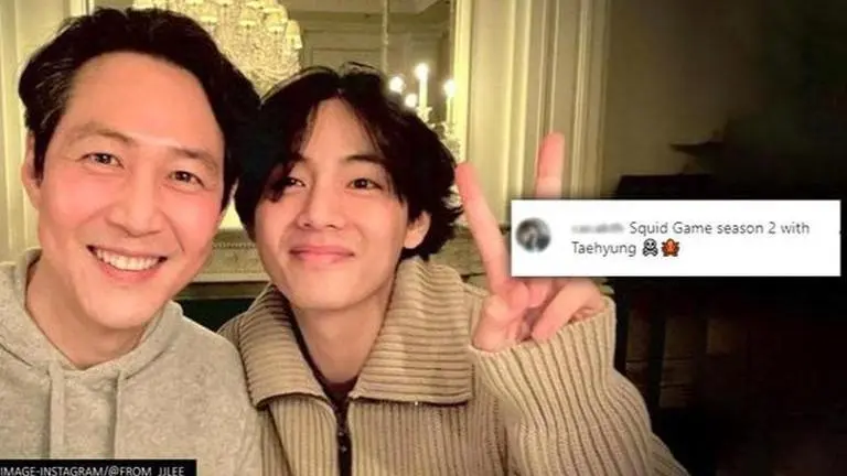 Lee Jung Jae shares selfie with BTS' V; fans speculate their collab for Squid Game 2 BTS