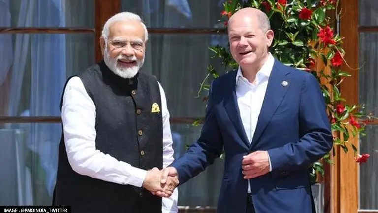 German Chancellor Olaf Scholz welcomes PM Modi at G7 Summit G7, PM Modi