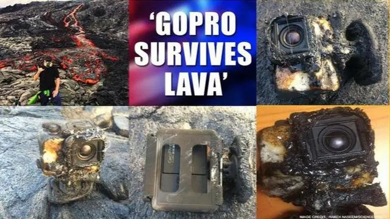 GoPro Camera survives fiery melting lava and records everything GoPro