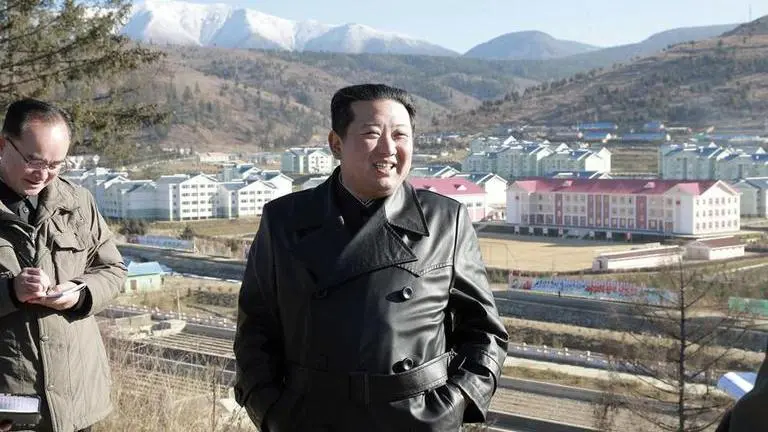North Korea: Kim Jong-un visits 'model rural city' in first public appearance after months kim jong un
