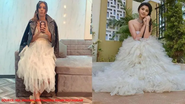 Nia Sharma or Kanika Mann: Who wore the white frilly outfit better? Nia Sharma