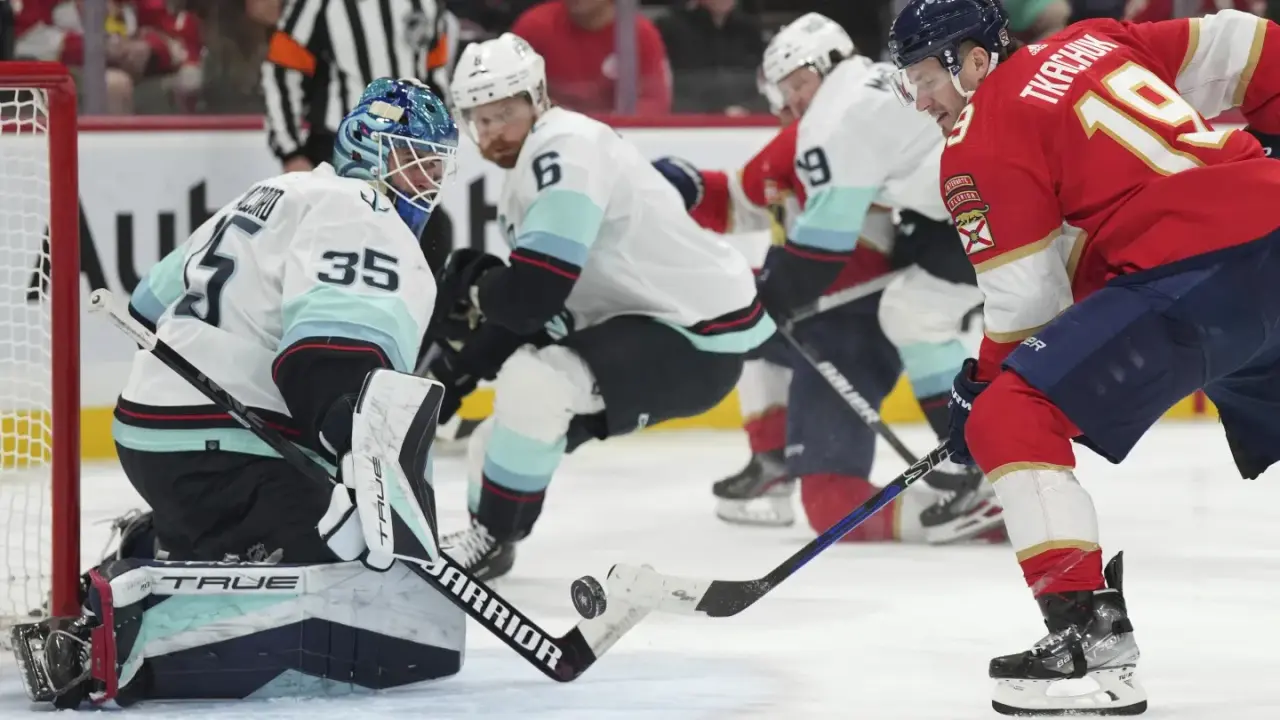 Tkachuk gets his 1st goal of the season, Panthers rally past Kraken 3-2 Florida Panthers left wing Matthew Tkachuk