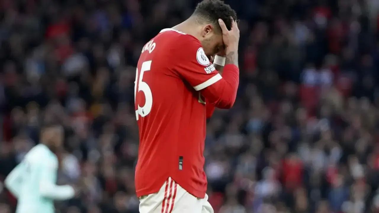 Jadon Sancho reacts during a match