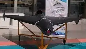 An Iranian Shahed 238 drone in display.