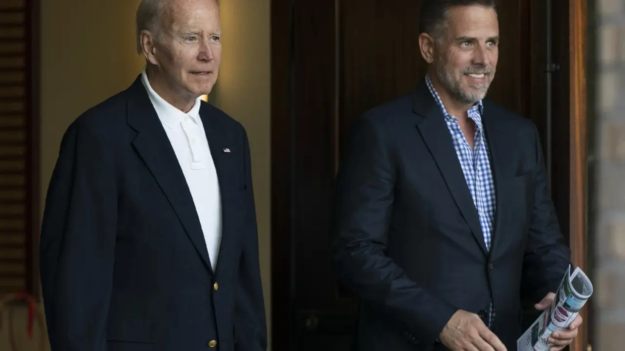 Joe Biden and son Hunter Biden