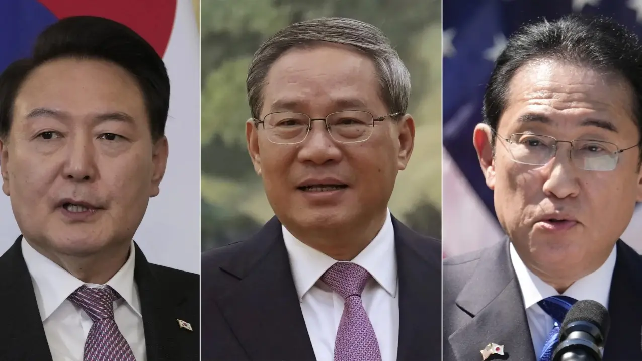 The trilateral meeting among South Korean President Yoon Suk Yeol, Chinese Premier Li Qiang and Japanese Prime Minister Fumio Kishida will take place in Seoul