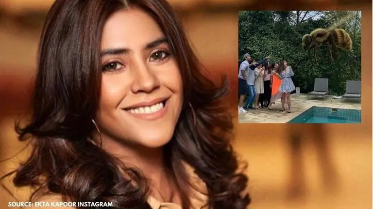 Ekta Kapoor and her friends from TV industry get attacked by bees, check video Ekta Kapoor