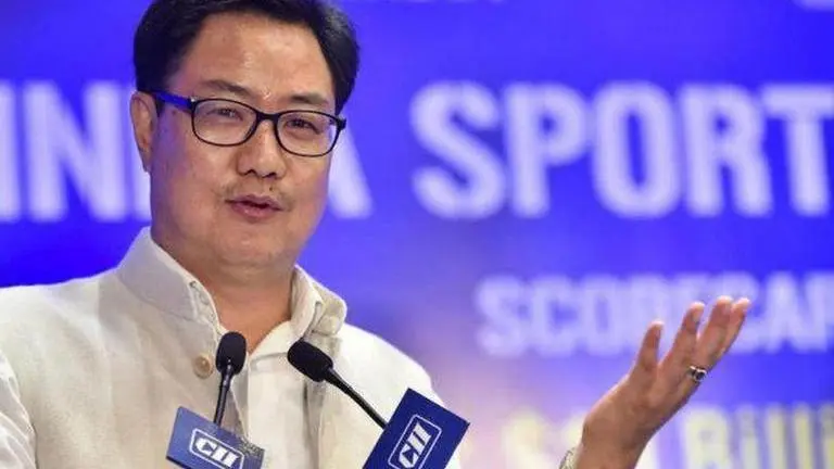Sports Minister gives cash awards to SAG medallists Kiren Rijiju
