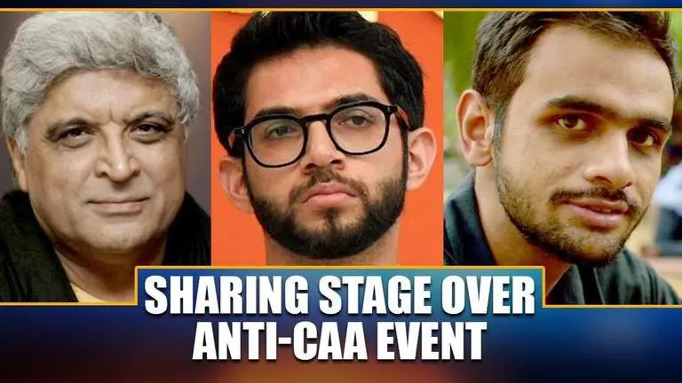 Aaditya Thackeray, Javed Akhtar to share stage with Umar Khalid in Anti-CAA event Aaditya Thackeray