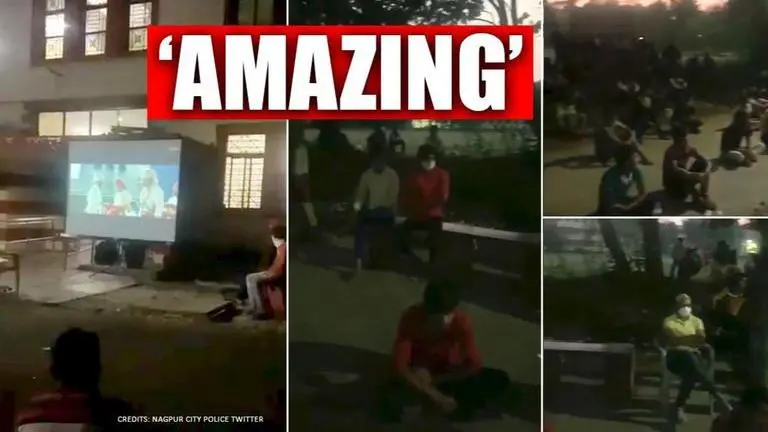 Nagpur Police set up open theatre at shelter homes amid COVID-19 lockdown Nagpur