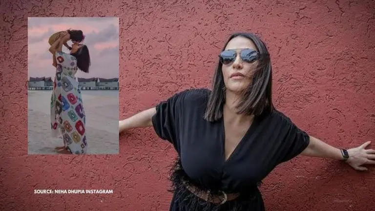 Neha Dhupia teaches baby Mehr to 'stay close to her heart and mother earth'; Watch Neha Dhupia