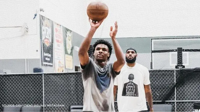 LeBron James and son train together, NBA fans shocked at Bronny's growth lebron james
