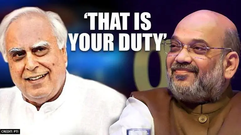 'They're not afraid of you either': Kapil Sibal on Amit Shah's 'not afraid of protests' Congress