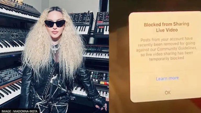 Madonna 'shocked' as Instagram blocks her from going live after posting explicit photos madonna