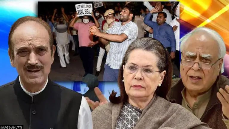 Ghulam Nabi Azad condemns Congress hooliganism at Kapil Sibal's home; schools high command Ghulam Nabi Azad