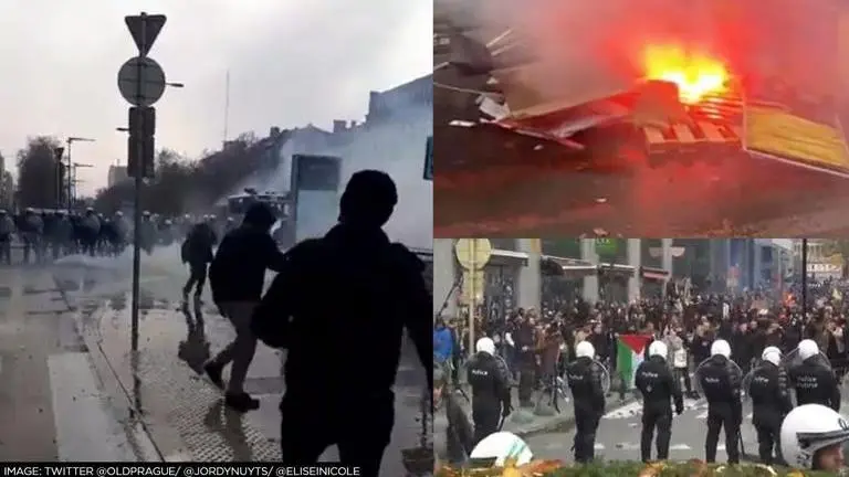 Dutch police opens fire at protestors 'to restore order'; 30 arrested, 5 officers injured Dutch police