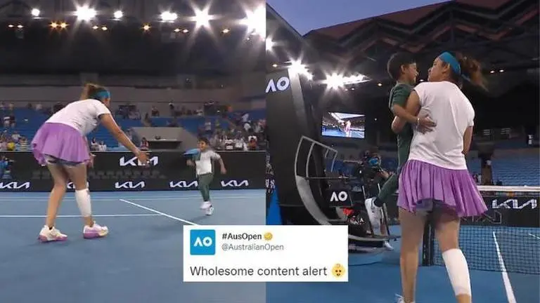 Watch: Sania Mirza's son runs onto the court as she reaches Australian Open final Australian Open
