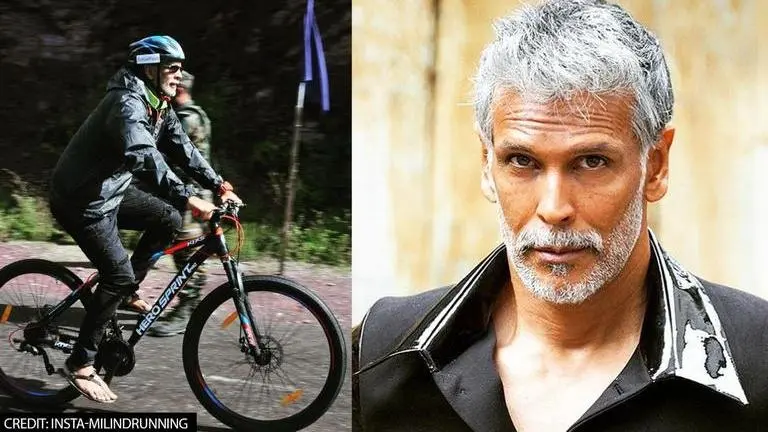 Milind Soman cycles 65 km from Baramulla to LOC; pens gratitude note for Indian Army Milind Soman, Milind Soman's instagram, Ankita Konwar, Gulmarg, Jammu & Kashmir