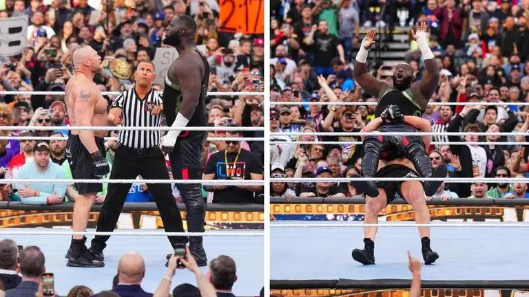 WWE WrestleMania 39 results: Brock Lesnar absolutely manhandles 7ft 3 inch giant wrestler WWE WrestleMania 2023 results