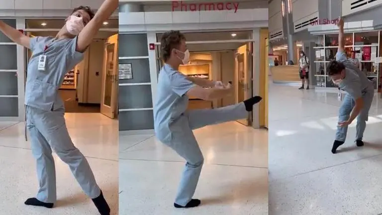 WATCH: US health worker’s graceful ballet performance in hospital is winning the Internet US, Health worker dance video
