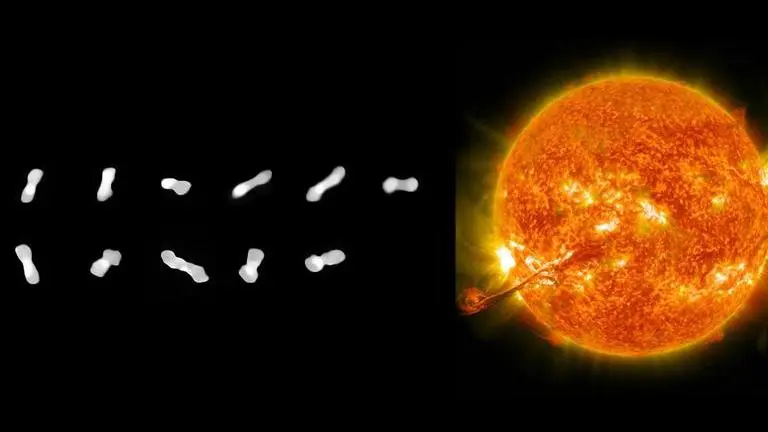 ESO captures 'sharpest and most detailed images' to date of 'dog-bone' asteroid Kleopatra Solar System
