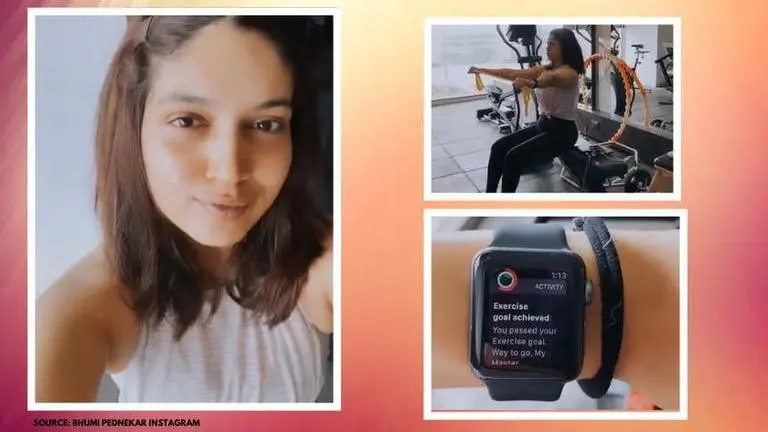 Bhumi Pednekar shares glimpse of workout session, shows tracker saying 'goal achieved' bhumi pednekar