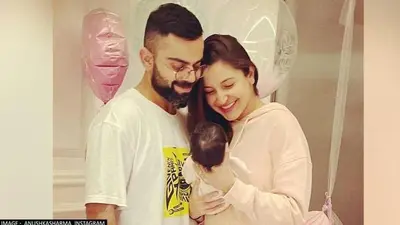 Virat Kohli, Anushka Sharma enjoy breakfast together with daughter Vamika; see pic Virat Kohli, Anushka Sharma, Vamika