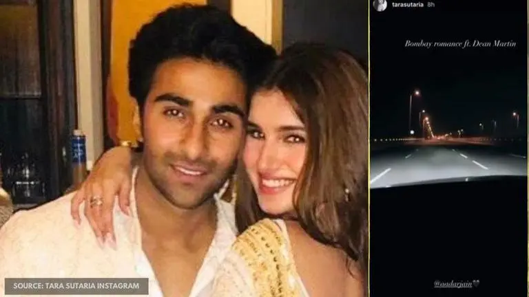 Tara Sutaria flaunts 'Bombay romance' with Aadar Jain on a late-night drive; watch video Tara Sutaria
