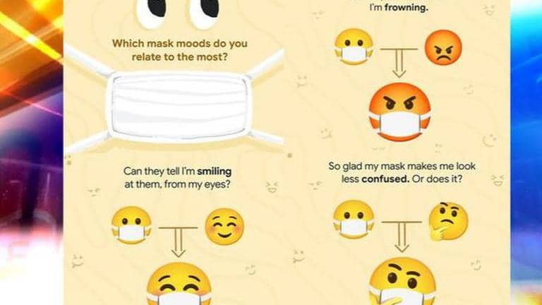 'Which mask moods do you relate to the most,' asks Google in a ...