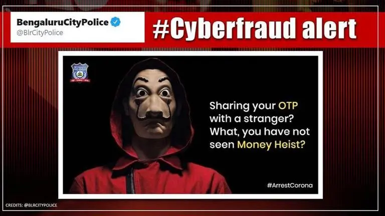 ‘Heads up’: Bengaluru Police spreads cyber fraud awareness with 'Money Heist' meme Bengaluru Police