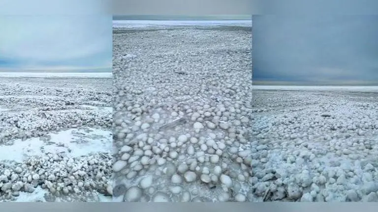 Canada: Unusual ice structures discovered in Lake Manitoba in rare weather phenomenon Canada