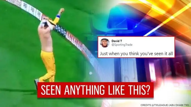 Fielder can't stop boundary because he's shirtless; T10 Abu Dhabi League incident thrills Rohan Mustafa