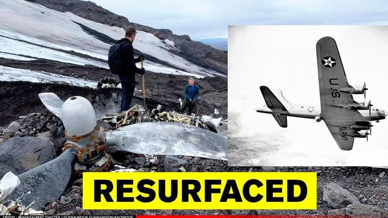 US WWII fighter plane that crashed into Iceland's glacier in 1944 ...