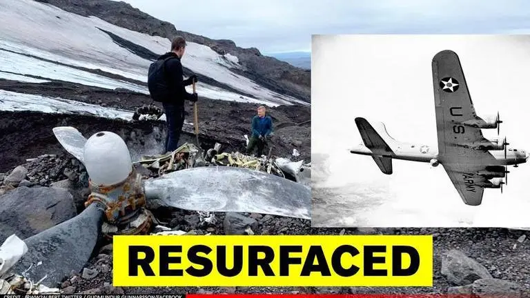 US WWII fighter plane that crashed into Iceland's glacier in 1944 resurfaces US