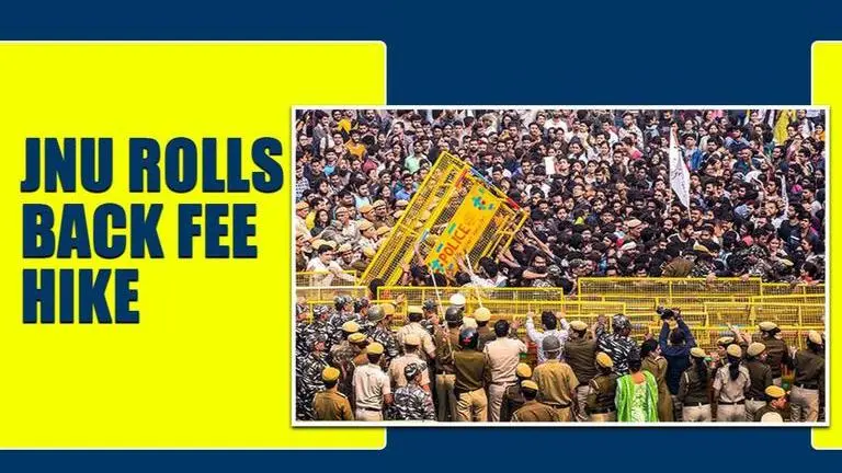 JNU rolls back hostel fee-hike after massive students' protest JNU