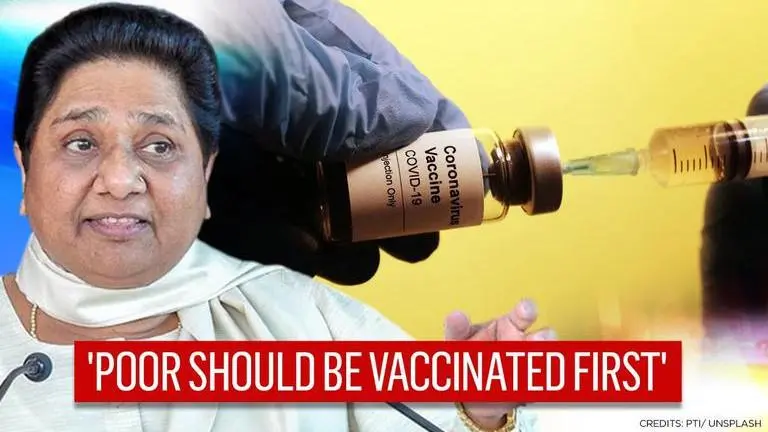 BSP supremo urges Centre to vaccinate poor people on priority in Phase 1 and for free BSP