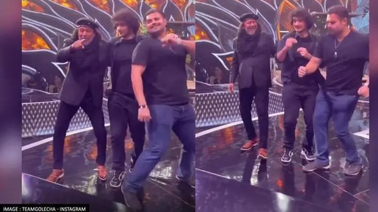 Mithun Chakraborty dances to Bappi Lahiri's 'Disco Dancer' with sons Mimoh and Namashi mithun chakraborty