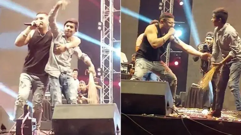 Honey Singh shakes a leg with cleaning staff at Jaipur concert | WATCH Honey