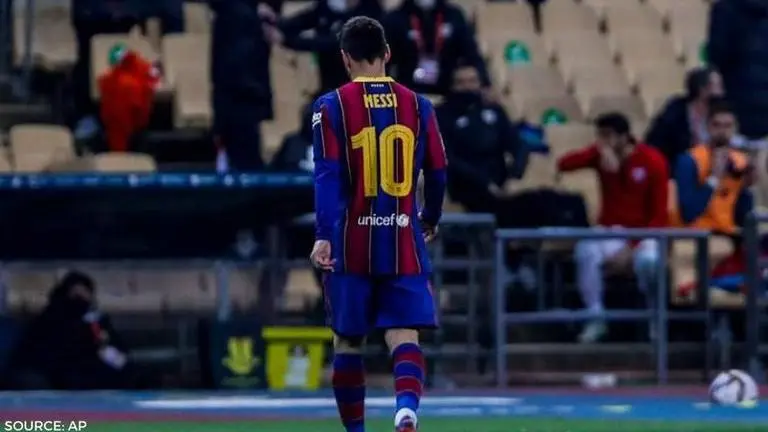 Lionel Messi SENT OFF for the first time in Barcelona career after Super Cup final blunder lionel messi