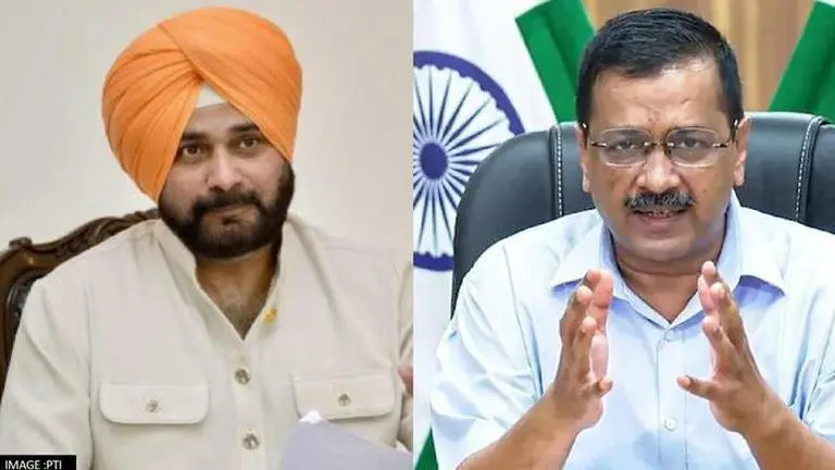 Sidhu calls Kejriwal 'political tourist' in Punjab; claims he 'bowed down to drug mafia' Navjot Singh Sidhu, Arvind Kejriwal