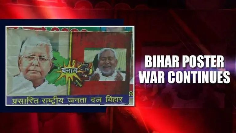Bihar Poster War: 'Lalu Yadav vs Nitish Kumar' posters surface in Patna ahead of polls RJD