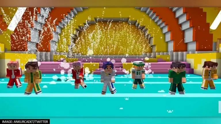BTS' 'Butter' & 'Permission to Dance' Minecraft-ed performance at YouTube Escape 2021 BTS