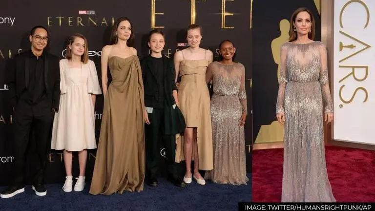 Angelina Jolie’s daughters Zahara, Shiloh recreate mom's Oscar look at 'Eternals' premiere angelina jolie daughters