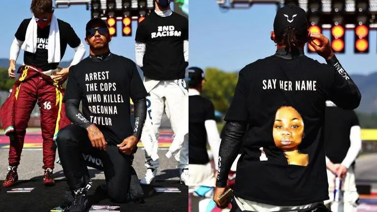 Lewis Hamilton faces FIA investigation for donning Breonna Taylor shirt during Tuscan GP lewis hamilton