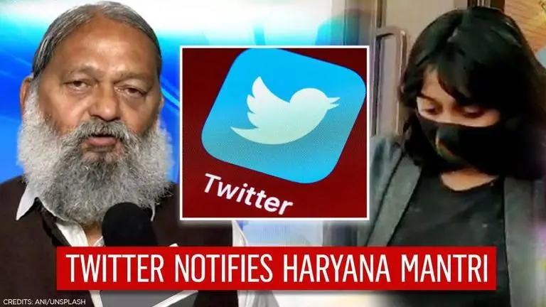 Twitter notifies Haryana minister Anil Vij for tweet on Disha Ravi; complaint from Germany Anil Vij