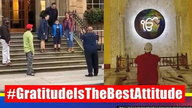 Akshay Kumar visits Gurudwara in Glasgow; fans swamp him for pictures outside the hotel Akshay Kumar