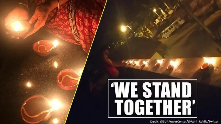 COVID-19: Twitter lights up as India stands united at '9 pm for 9 minutes' COVID-19: Indians stand together at '9 pm for 9 minutes', twitter lit